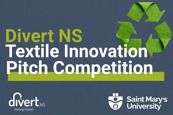 Textile Innovation Pitch Competition banner with logos.
