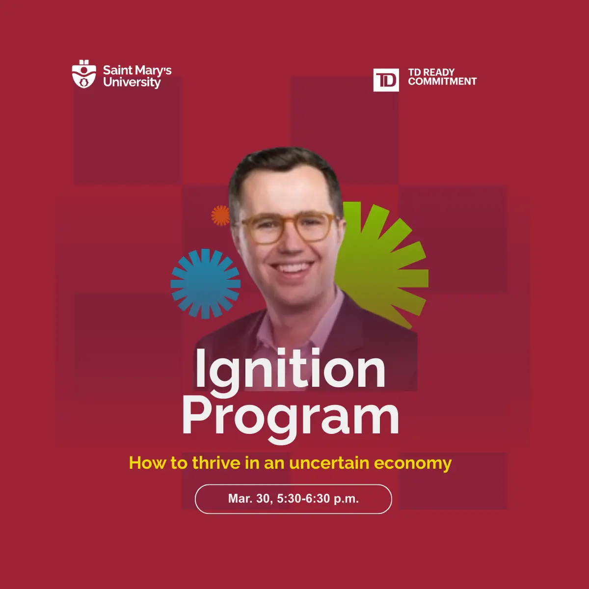 Ignition Program flyer, March 30, economic strategies.