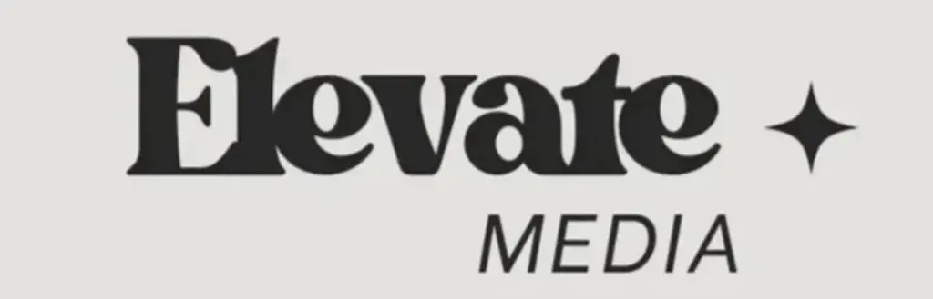 Elevate Media logo with star design