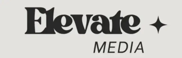 Elevate Media logo with star design