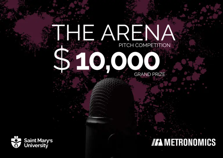 Arena pitch competition with $10,000 grand prize.