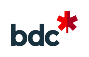 BDC logo with red starburst.