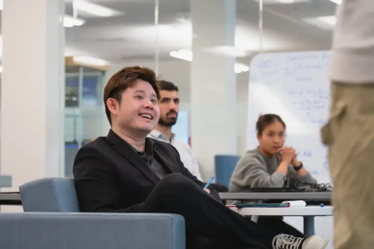 People engaging in a casual meeting.