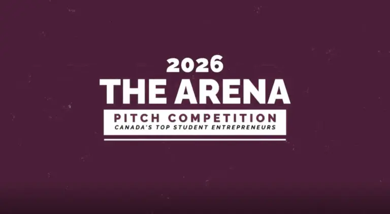 2026 The Arena student pitch competition in Canada.