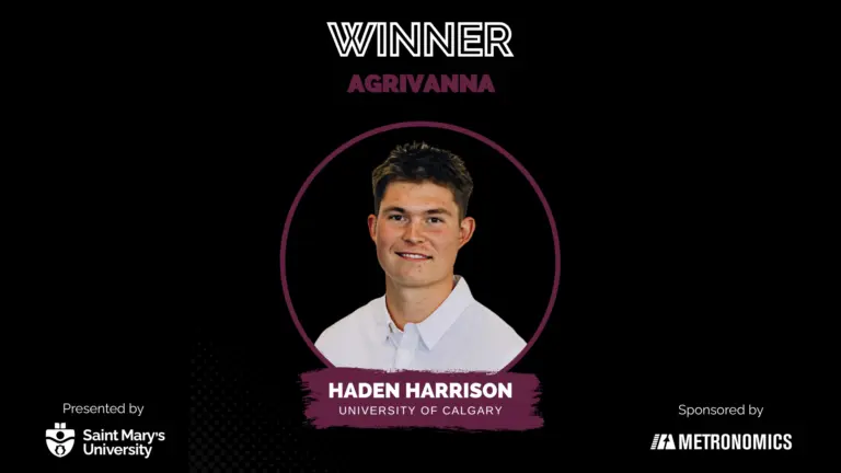 Winner graphic featuring Haden Harrison portrait