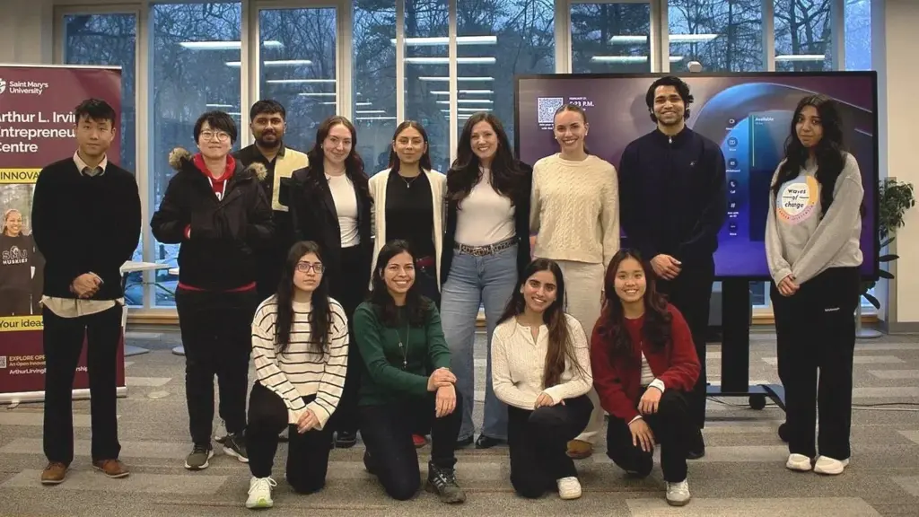 Group of students at university entrepreneurship center