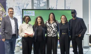 Team holding certificate at Divert NS event