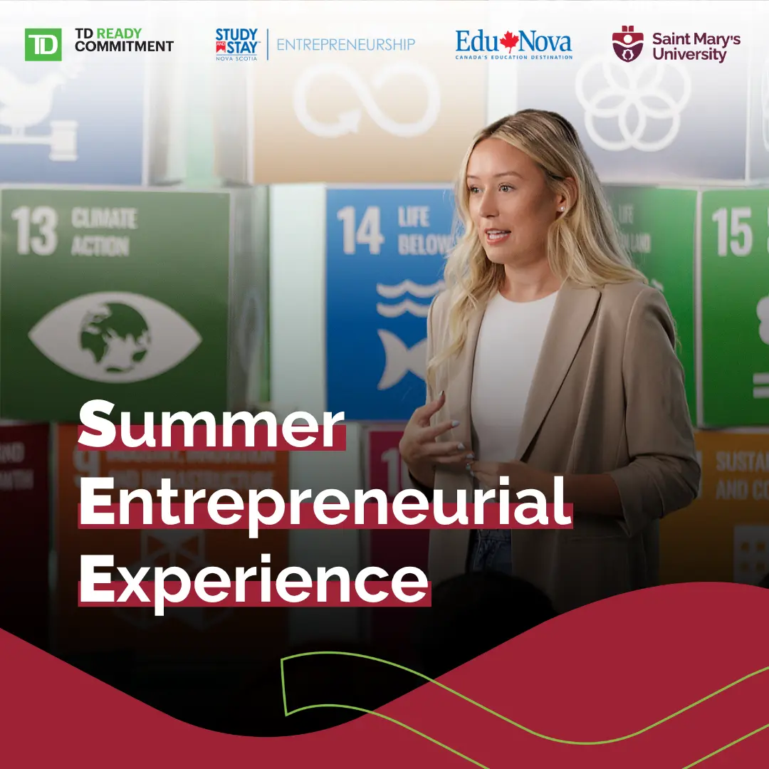 Woman presenting at Summer Entrepreneurial Experience event