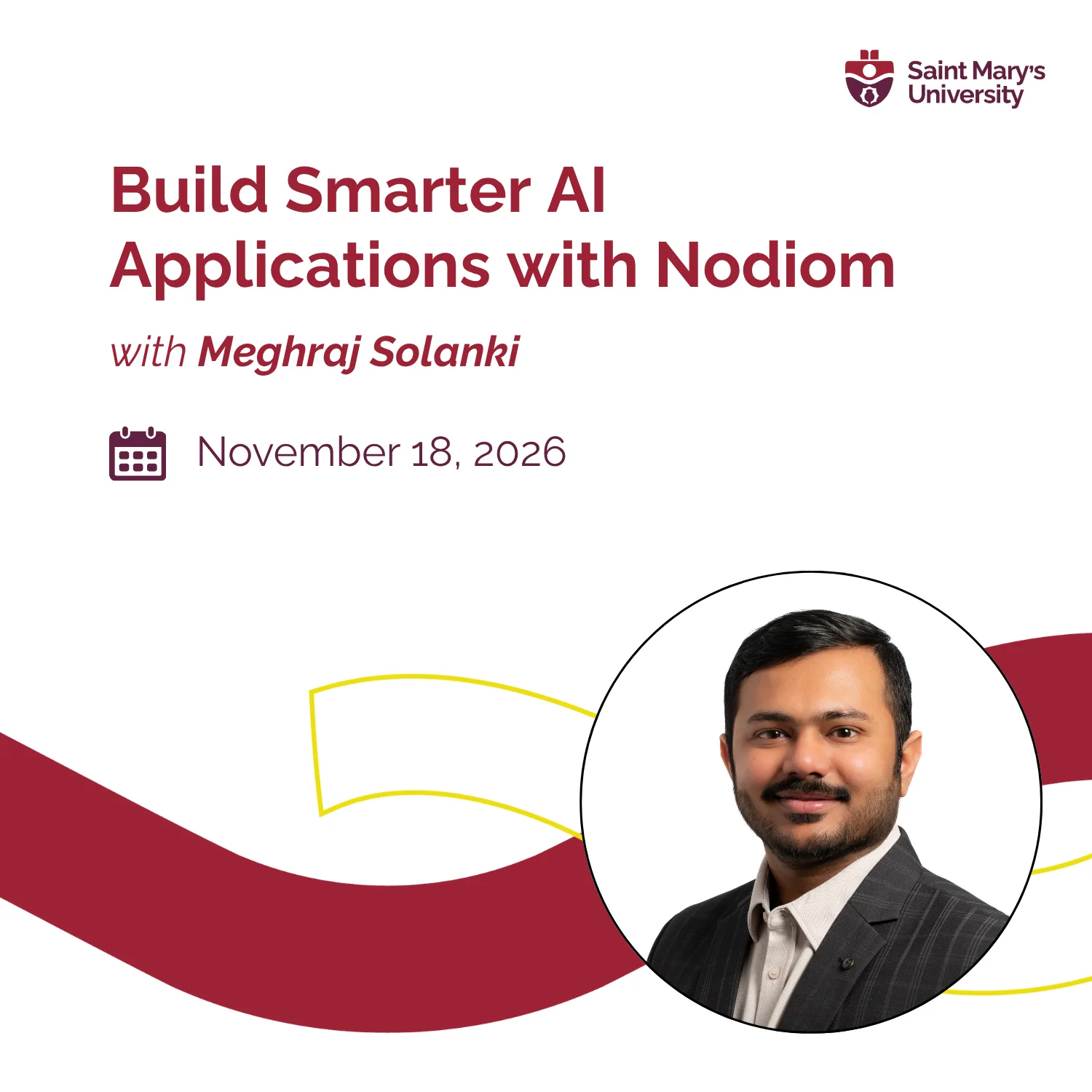 Saint Mary's University AI applications event announcement