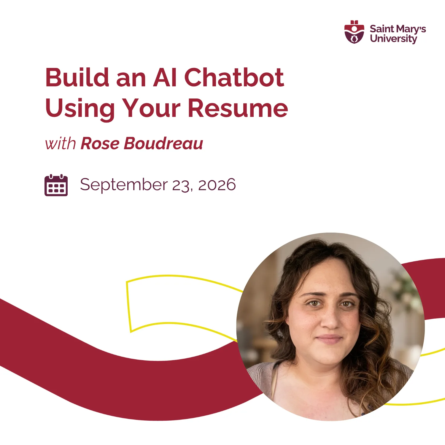 Saint Mary’s AI chatbot workshop with Rose Boudreau