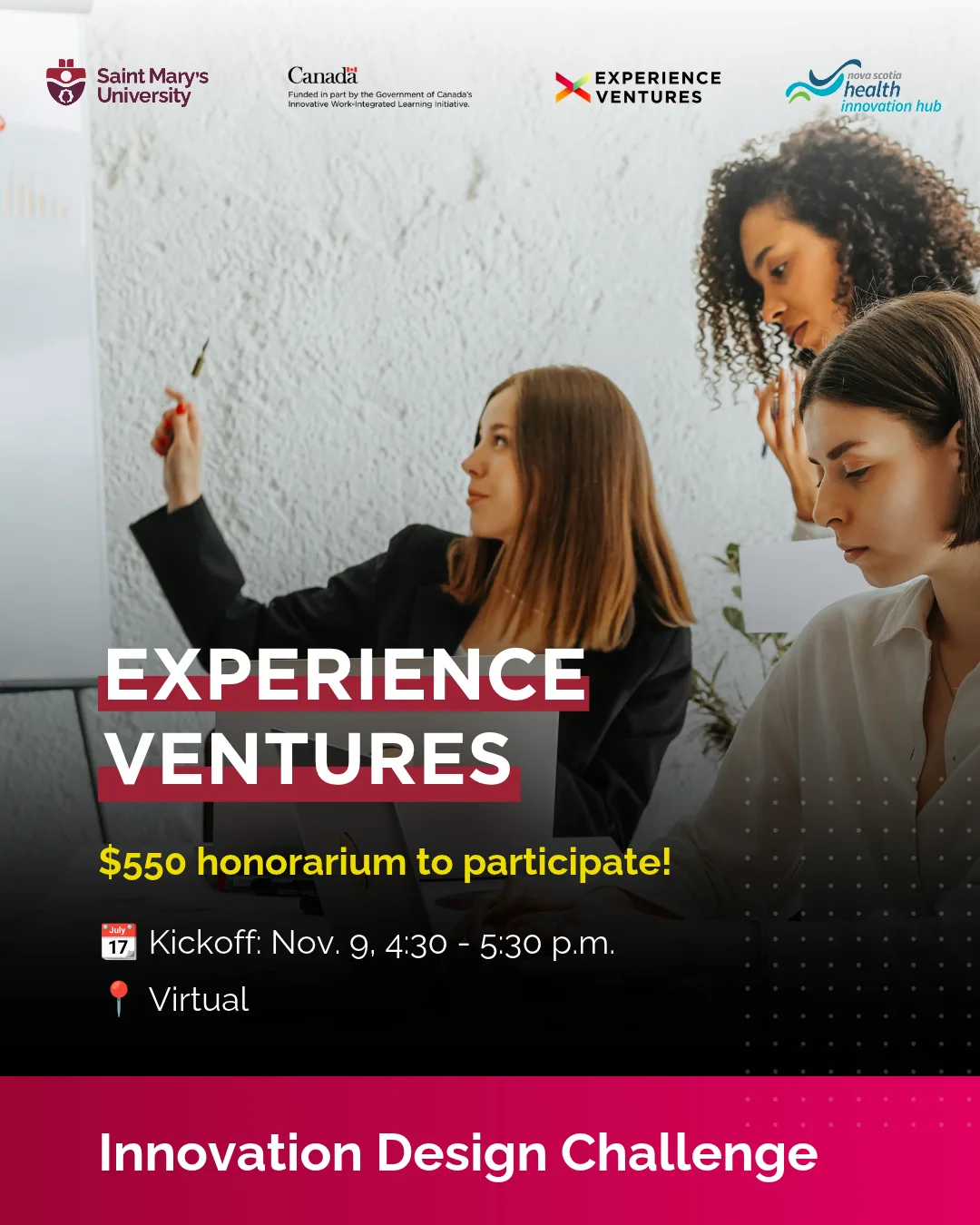 Experience Ventures Innovation Design Challenge virtual event poster