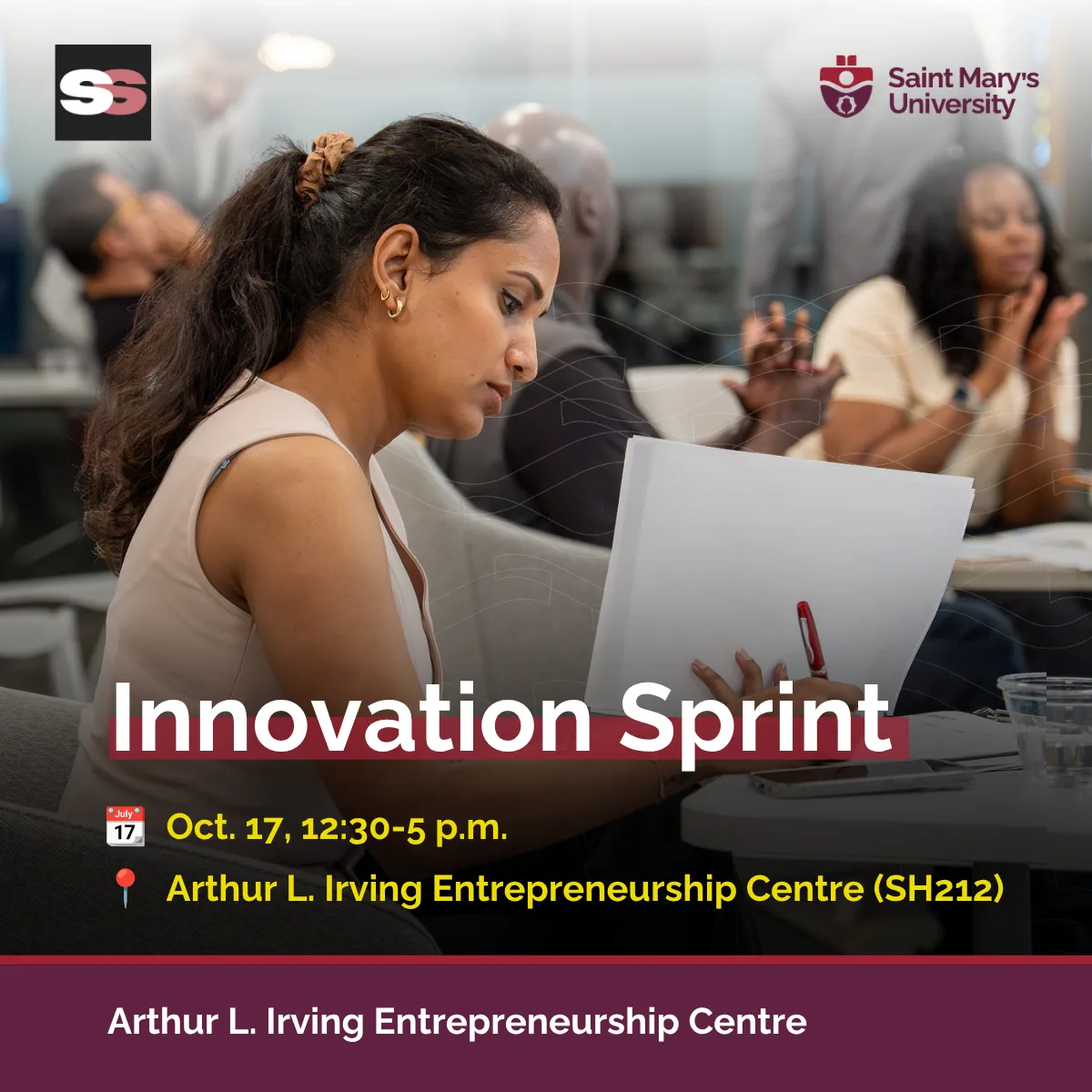 Saint Mary's University Innovation Sprint event poster