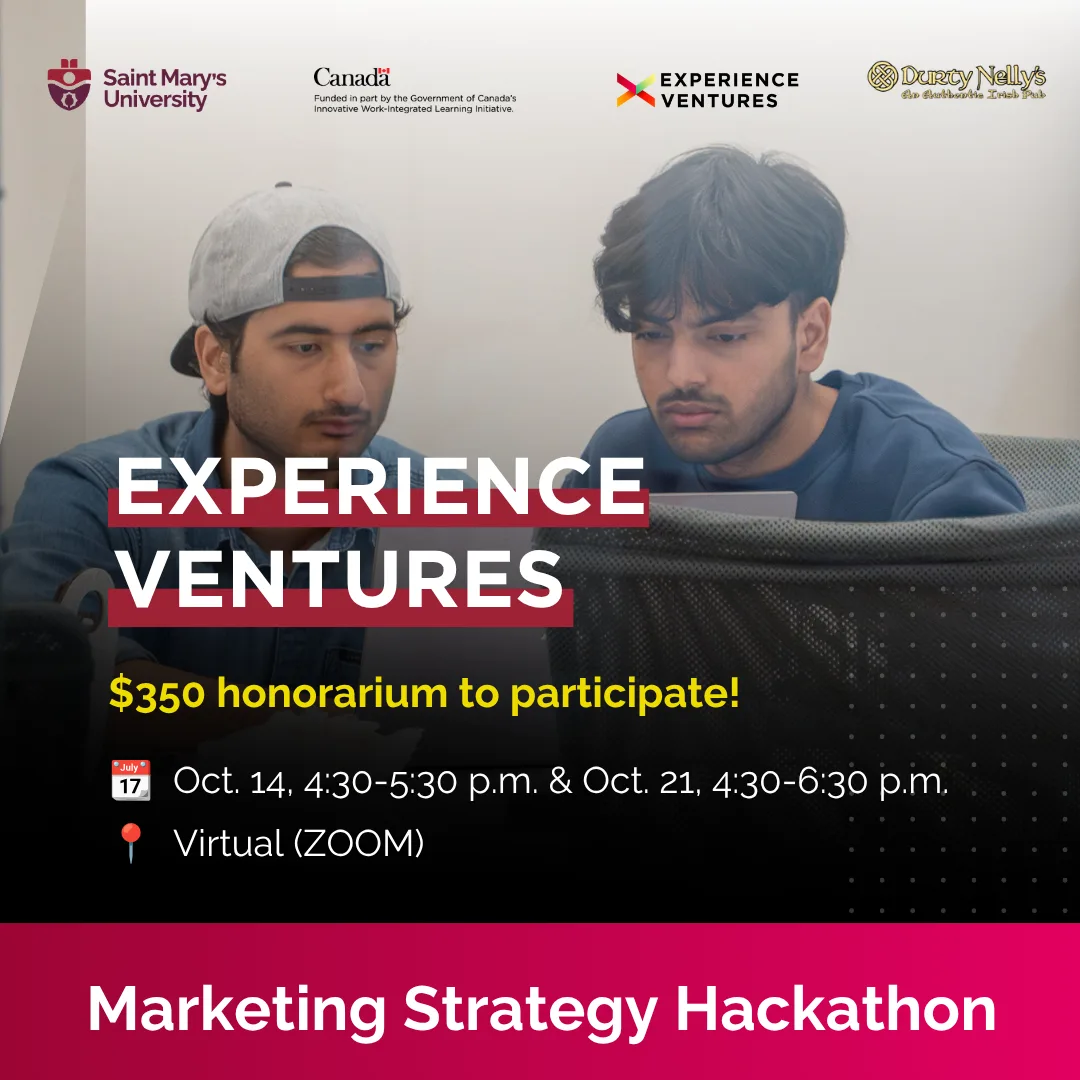 Experience Ventures marketing strategy hackathon virtual event poster