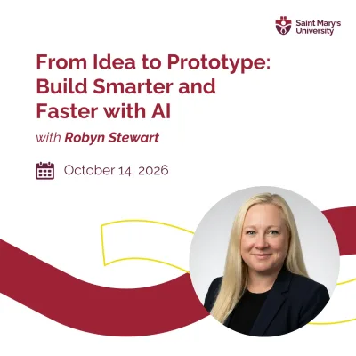AI prototyping workshop poster featuring Robyn Stewart
