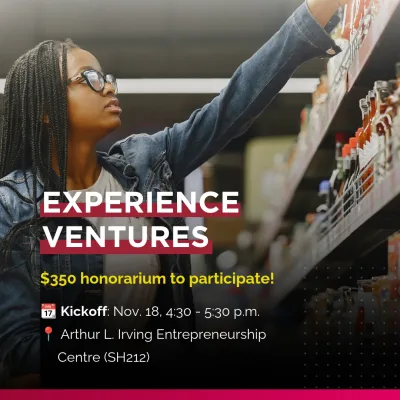 Experience Ventures Future of Food Hackathon promotional poster.