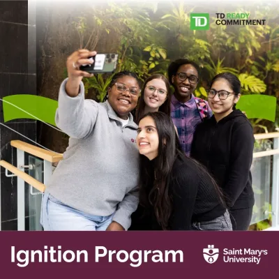 Group selfie at Saint Mary's University Ignition Program