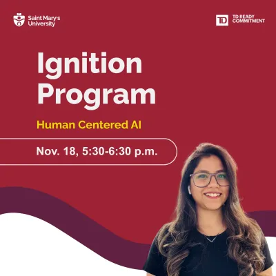 Saint Mary’s Ignition Program human-centered AI event poster