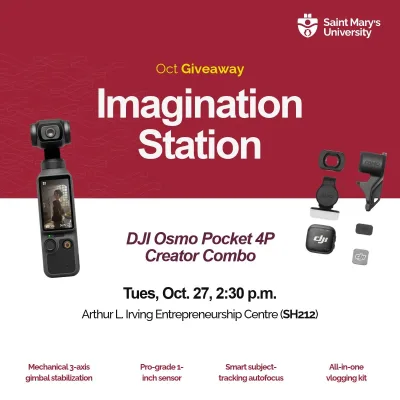 Saint Mary’s University DJI Osmo Pocket giveaway poster