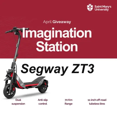 Segway ZT3 electric scooter giveaway poster.
