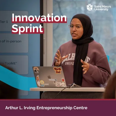Speaker at Innovation Sprint, Arthur L. Irving Centre.