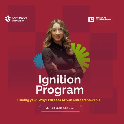 Ignition Program flyer for entrepreneurship event.