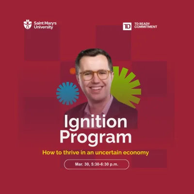 Ignition Program flyer, March 30, economic strategies.