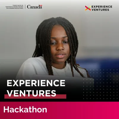 Person participating in Experience Ventures hackathon.